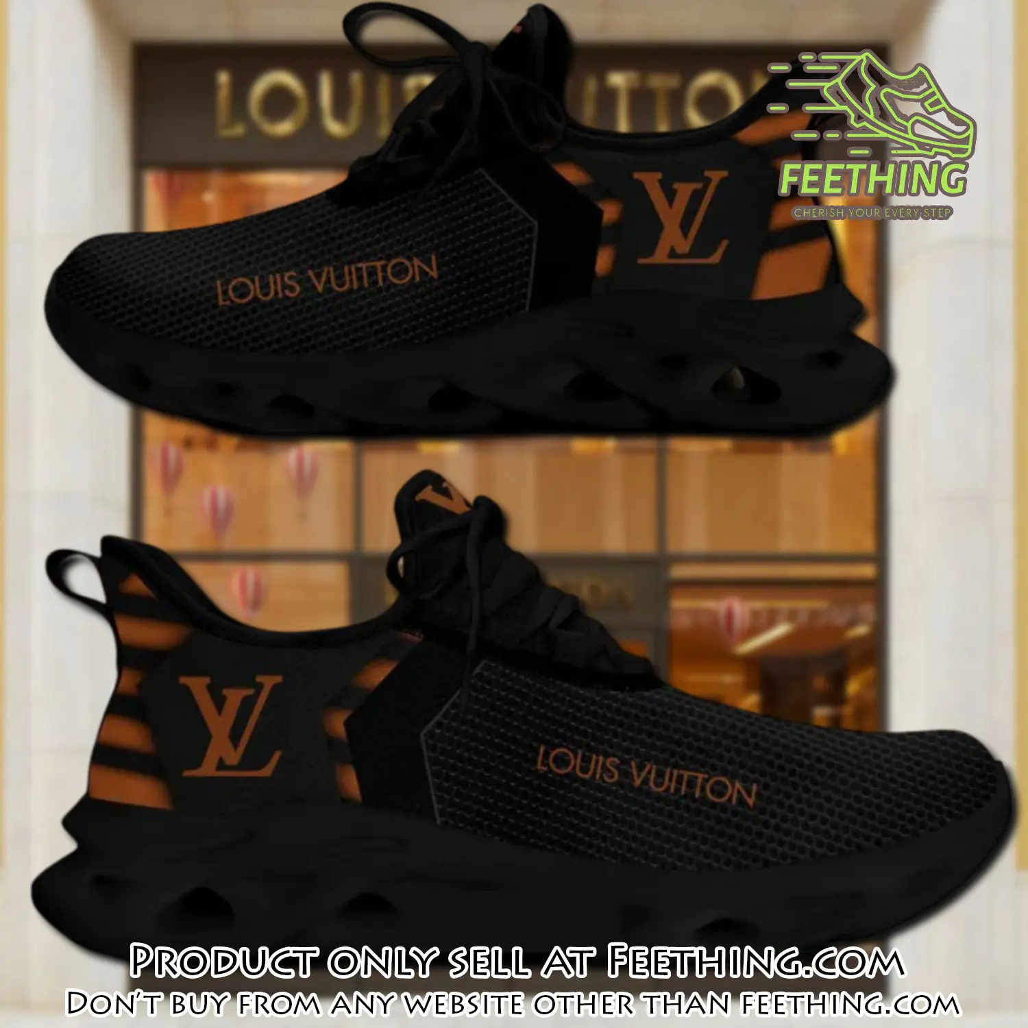Louis vuitton orange logo black max soul shoes luxury brand gifts for men women ft4357421